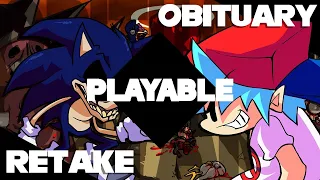 Obituary Retake (FANMADE) Playable - FNF SONIC LEGACY UST