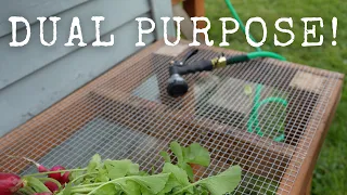 DIY Dual-Purpose Vegetable Washing Station / Curing Table