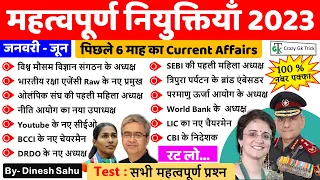 Current Affairs 2023 : महत्वपूर्ण नियुक्तियां 2023 | Latest Appointments 2023 - Crazy Gk Trick