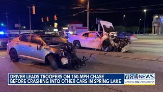 150-mph chase that ended in 4-car crash in Cumberland County