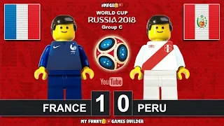 France vs Peru 1-0 • World Cup 2018 (21/06/2018) All Goals Highlights Lego Football ( Francia Perù )