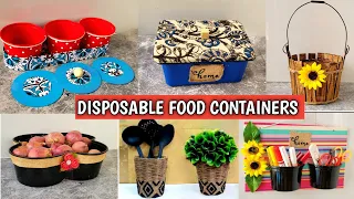 7 Genius ways to recycle waste plastic food containers | Organizer Ideas with disposable Containers