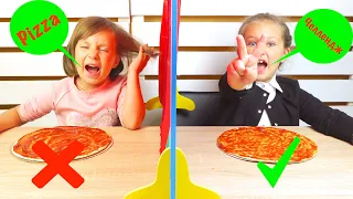 Телепатия  Пицца Челлендж Угадай Если Сможешь Twin Telepathy Pizza Challenge от Доры и Алисы