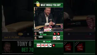 What would you do if you have pocket aces against Tony G? #poker #pokershorts #pokerfanshome