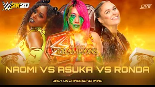 WWE 2k20 - Naomi vs Asuka vs Ronda Rousey - Universal women’s Championship