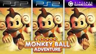 Super Monkey Ball Adventure (2006) PSP vs PS2 vs GameCube (Graphics Comparison)