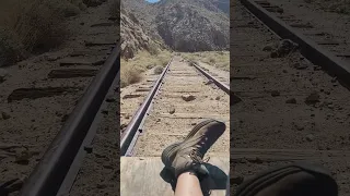 Rail Cart Ride to Goat Canyon Trestle Oct 12, 2023, Ryan moving boulders