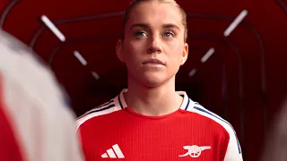 Behind-the-scenes of the Arsenal x adidas Football 24/25 Home Kit shoot