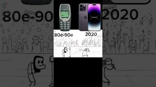 80e - 90e vs 2020 #shorts #trending #trend #viral #iphone #nokia #youtube