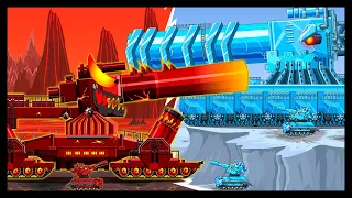 The World of Fire Tank Vs Ice Tank | Мега танки VS | Мультики про танки | Arena Tank Cartoon