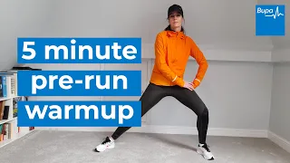 5 minute pre-run warm up