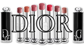 Dior Addict Lip Shine Lipstick Collection (to date) Swatches, Demos, Comparisons