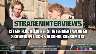 Straßeninterviews ᴴᴰ┇Ist ein Flüchtling erst integriert wenn er Schweinefleisch & Alkohol konsumiert