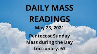 May 23, 2021, CATHOLIC DAILY MASS READINGS