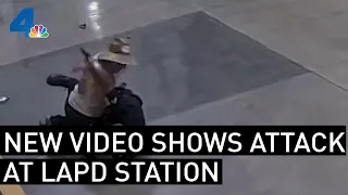 LAPD Releases New Video of Attack on Officer at Police Station | NBCLA
