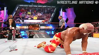 Kurt Angle vs Hogan - Shawn Michaels Attacks Hogan