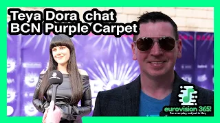 Teya Dora BCN Eurovision Pre Party 2024 interview Purple Carpet -  Serbia, Eurovision 2024