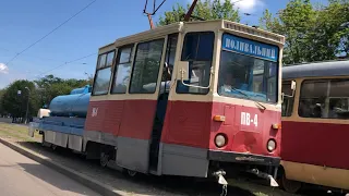 Поливальный трамвай КТМ-5 ПВ-4.