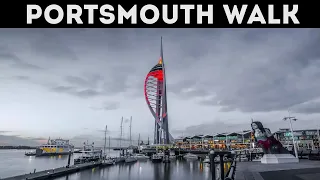 PORTSMOUTH Short Walk in Town Centre | 4k Virtual Walk Portsmouth, England