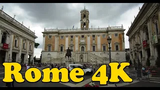 Rome Italy. [4K] Piazza del Campidoglio.