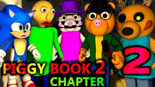 PIGGY BOOK 2 CHAPTER 2 vs SONIC & BALDI Ft. Mario! ROBLOX RTX CHALLENGE Minecraft Animation Story