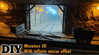 DIY Mine shaft tunnel 3D with infinity mirror effect