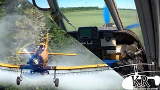 M-18 Dromader spraying with GoPro