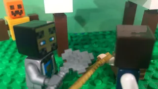 Lego Minecraft fight scene