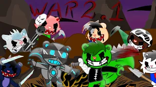 la guerra 2 ( parte 1 )  MECHA SPLENDID vs REX  htf amnesia fanmade