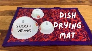 Dish Drying Mat | Mat Making at Home | Waste Cloth Reuse Ideas