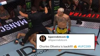 PROS REACT AFTER CHARLES OLIVEIRA TKO’S BENEIL DARIUSH AT UFC 289 | CHARLES OLIVEIRA REACTION