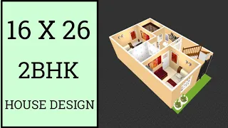 16 x 26 House Design ll 16 x 26 Home Plan ll 16 x 26 Ghar Ka Naksha ll Small House Plan