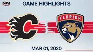 NHL Highlights | Flames vs Panthers – Mar. 01, 2020