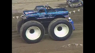 BIGFOOT #5 Jim Kramer Stunts - Sled Pull - Jan. 1987 - BIGFOOT 4x4, Inc.