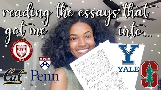 reading the essays that got me into *almost* every school (yale, stanford, and more)