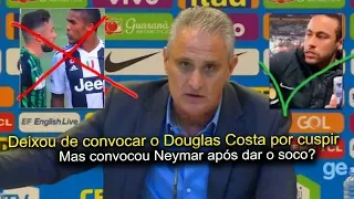 Eita! Tite fica sem reação ao ter que explicar convocação de Neymar após soco