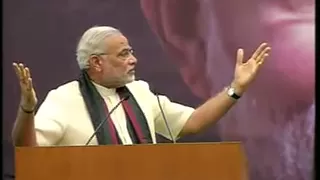 Shri Narendra Modi addressing students at SRCC Business Conclave, Delhi