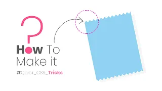 How to Make CSS Zig-Zag Border | Quick CSS Tricks @OnlineTutorialsYT