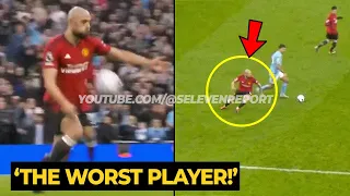 Sky Sports journalist label Amrabat as 'THE WORST' after his mistake for Haaland goal vs Man Utd