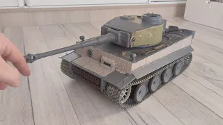 Tiger 1 Heng Long 5.3, кастомизация модели. Часть 1. Нанесение циммерита