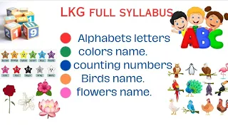 Preschool Complete course|Learn ABCD, Colors,Numbers,Birds name,flowers etc@tikku13
