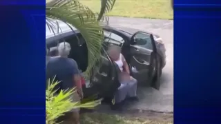 Video shows woman peeing on napkin outside North Miami Beach home during Walmart grocery delivery