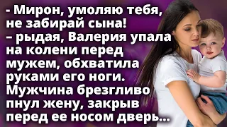 Умоляю тебя, не забирай сына! – рыдая, Валерия упала на колени перед мужем обхватила руками его ноги