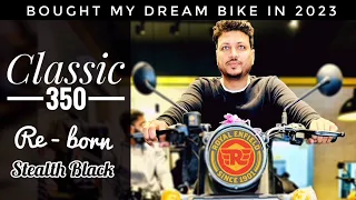 2023 Taking delivery of my New Royal Enfield Classic 350 Reborn Stealth Black  💯🔥| Dream Bike ❤️❤️