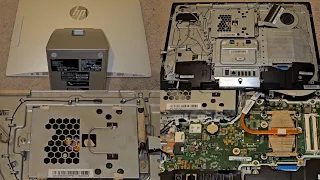 HP Pavilion 22 All-In-One 22-a113w Disassembly RAM SSD Hard Drive Upgrade Replacement Repair