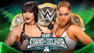 Rhea Ripley vs Ronda Rousey Women's World Championship Full Match WWE NXT Stand And Deliver 2024