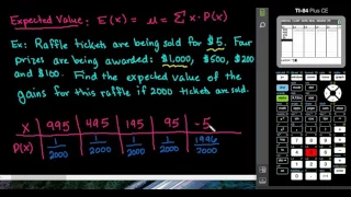 Expected Value of Probability Distribution with TI-84