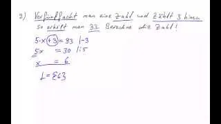 Zahlenrätsel mithilfe einer Gleichung lösen