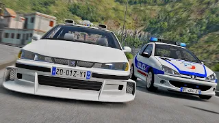 J'ENVOIE LA POLICE EN ENFER AVEC MA PEUGEOT 406 TAXI | BeamNG Drive