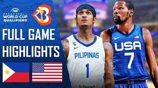 Gilas Pilipinas vs Team USA Full Game Highlights FIBA World Cup 2023 Philippines vs USA NBA 2K23